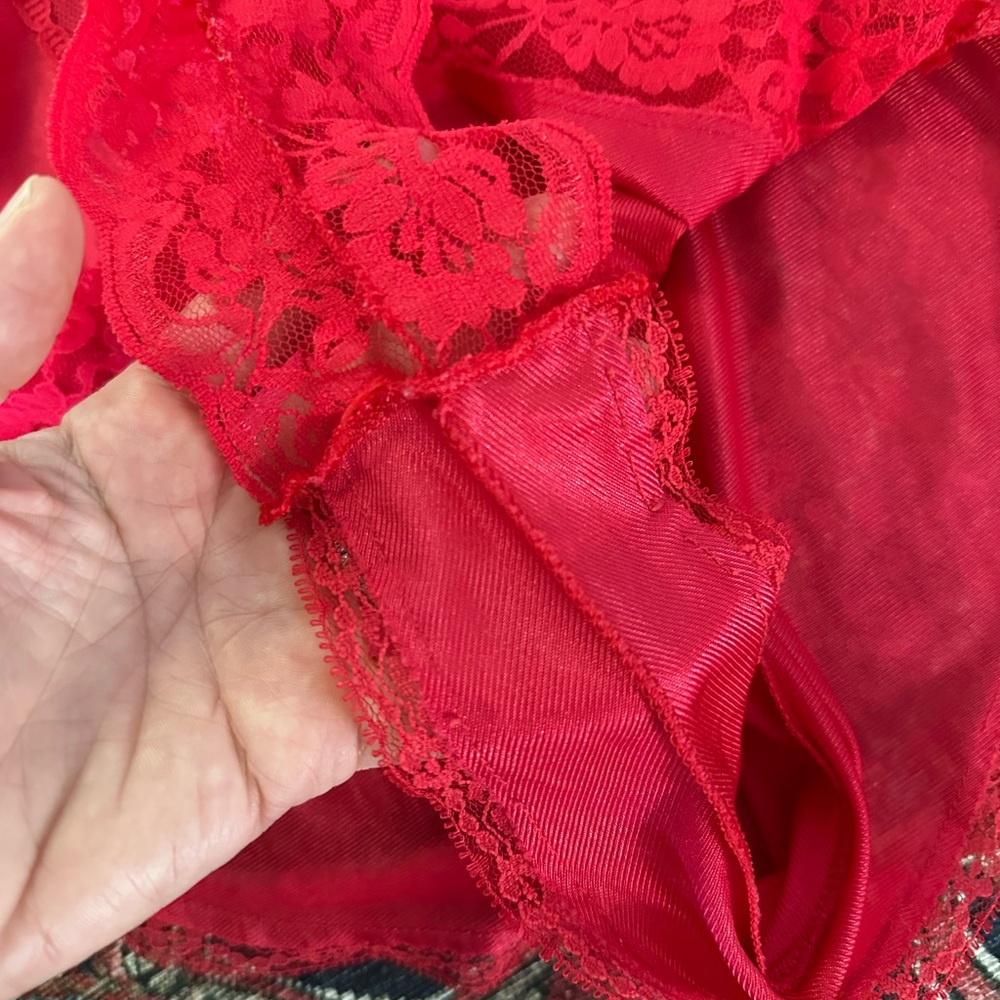 Vintage Red Lace Teddy/Bodysuit - Picture 6 of 8